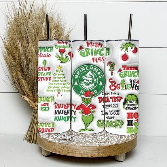 Grinch 3D Inflated 20oz Tumbler Insulated Coffee Cup - Picture 1 of 2